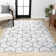 Tapis blanc / gris Amuda Blocks