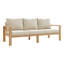 Solid Acacia Wood 6-piece Outdoor Patio Set: Sofa, Chairs, Table & Ottoman For Garden