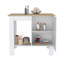 Atenea Kitchen Island, Single Door Cabinet, Shelf White / Macadamia