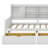 Daybed With 2 Drawers And Cabinets Shelves, Storage Bookcase, Built-In Removable Desk-1805524317-1805524316