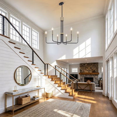 Velleda 6 / 8 - Light Modern Minimalist Candlestick Island Chandelier Transitional Pendant Light for Kitchen Dining Room