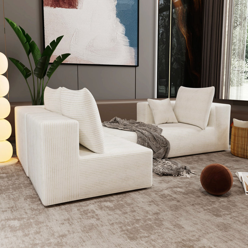 Canapé d'angle, canapé modulaire pour la maison, Beige