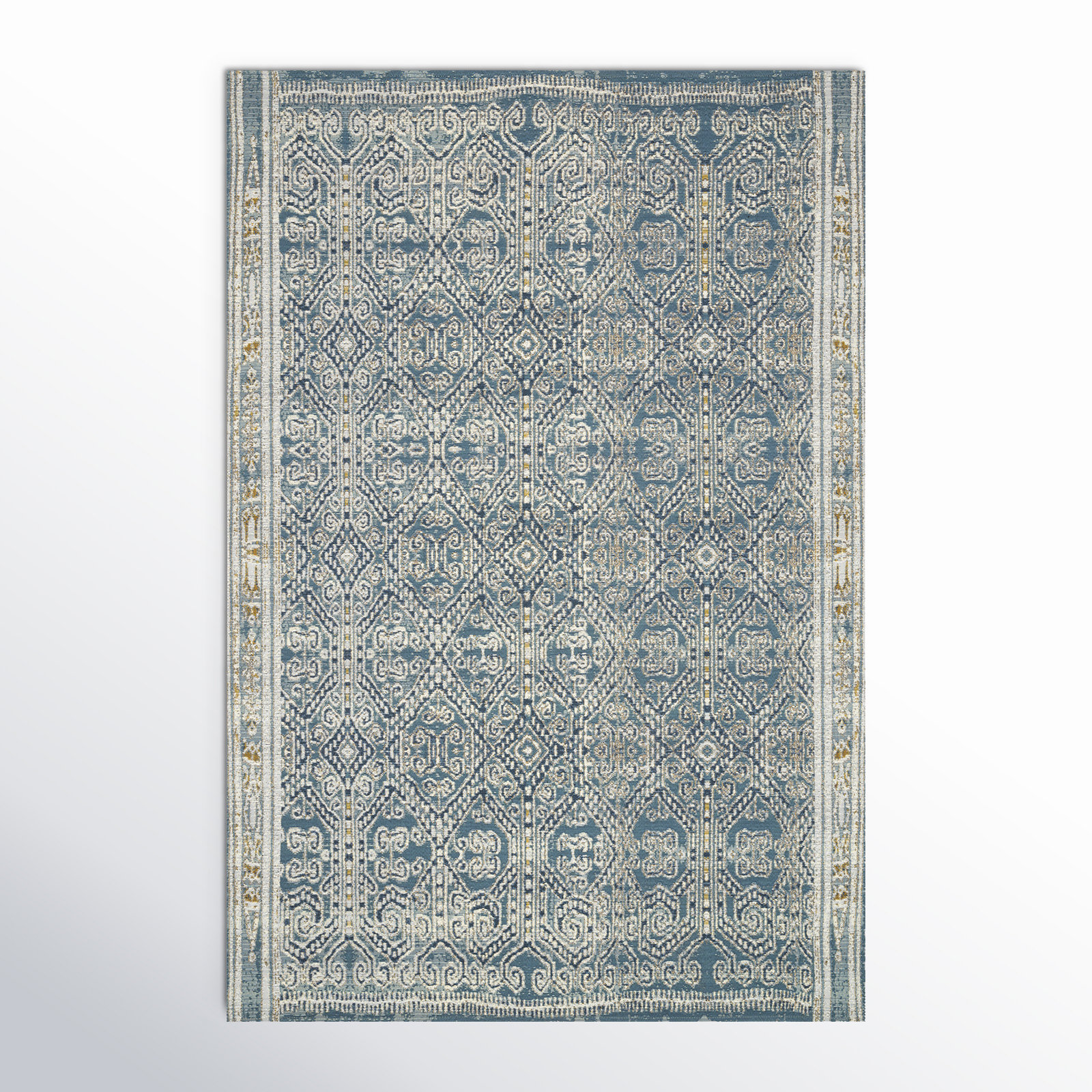 Davana Blue Indoor/Outdoor Rug, Rectangle 5'3" x 7'8"