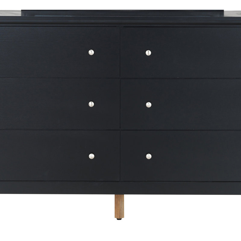 Commode, tiroir durable, Noir