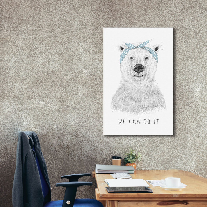 Trinx «We Can Do It» par Balazs Solti, art mural sur toile, 18 po x 26 po, H 40 po x l 26 po x P 1,5 po