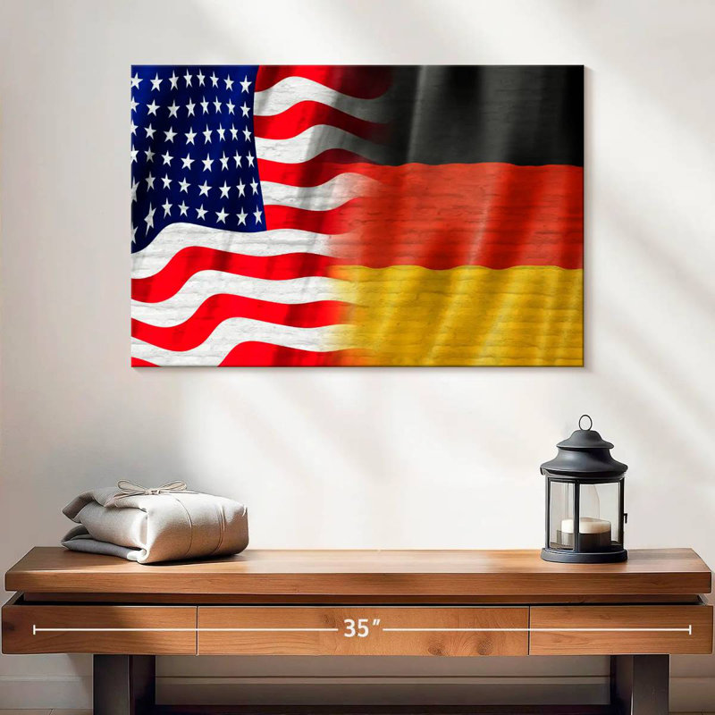 Drapeau américain et allemand Borges, H 16 po x l 24 po
