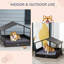 Niche pour chien surélevée bleue avec coussin amovible et abat-jour Pe pour l'intérieur et l'extérieur-440833500