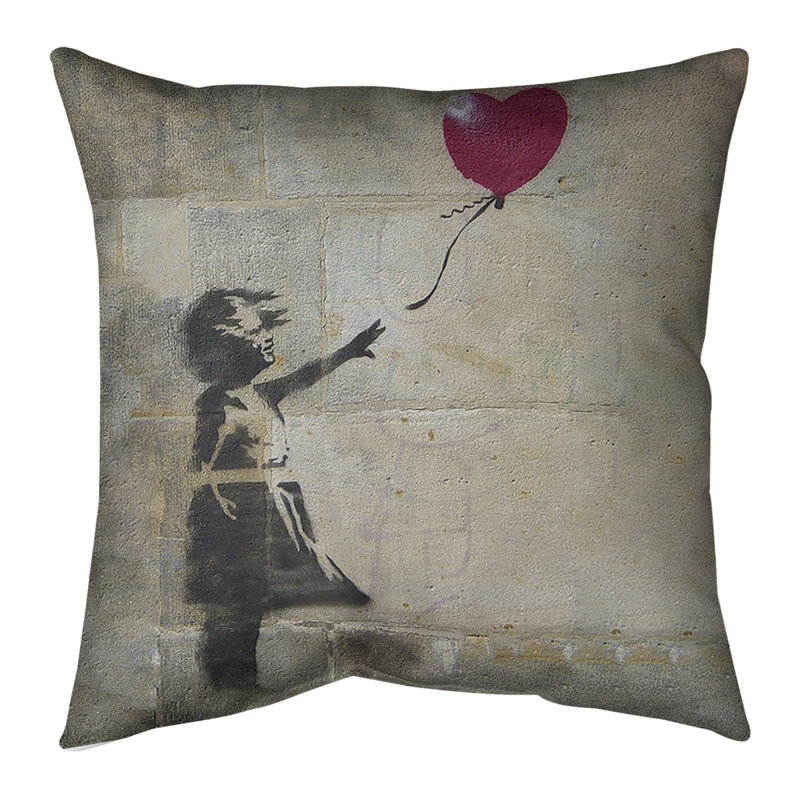 Outdoor Reversible Throw Pillow, 16" x 16", No