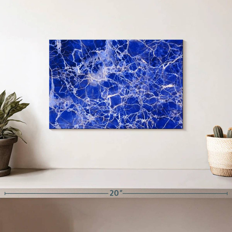 Avery toile palmée bleu abstrait, H 8 po x l 12 po