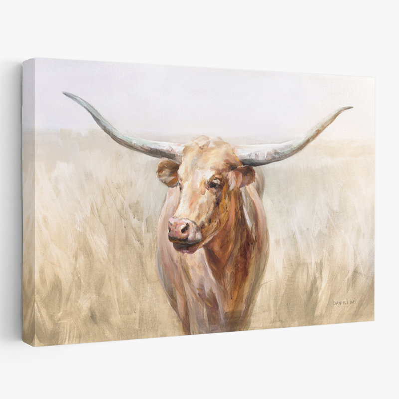 Longhorn neutre campagnard / campagne Big Sky, H 24 po x l 16 po