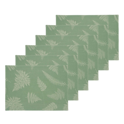 Ensemble de 6 napperons Botanical Jacquard