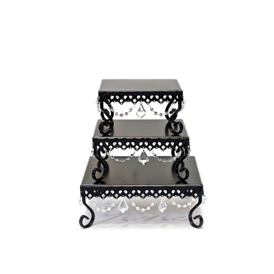 Putney Chandelier Loopy Dessert 3 Piece Cake Stand Set