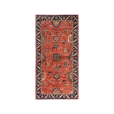 4'2" x 8'4" New Hand Knotted Red Wool Runner Oriental Rug - MOA1021104