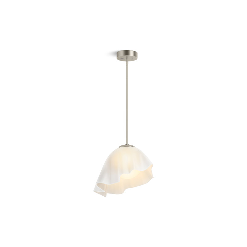 Landshapes By Daniel Arsham 14-3/4-In Pendant, Brushed Nickel