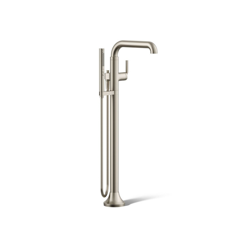Tone Floor Mounted Clawfoot Tub Faucet, Vibrant Brushed Nickel