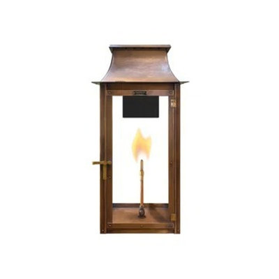Colonial 22" Copper Gas Lantern | Bracket Mount Outdoor Lighting