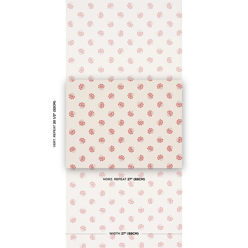 Auclair Floral Wallpaper, Red