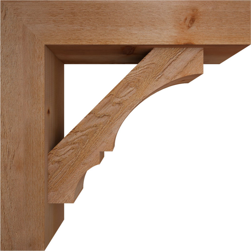 Balboa Block Offset Brace Bracket, 34 x 34, 8"W Western Red Cedar (Rough Sawn)