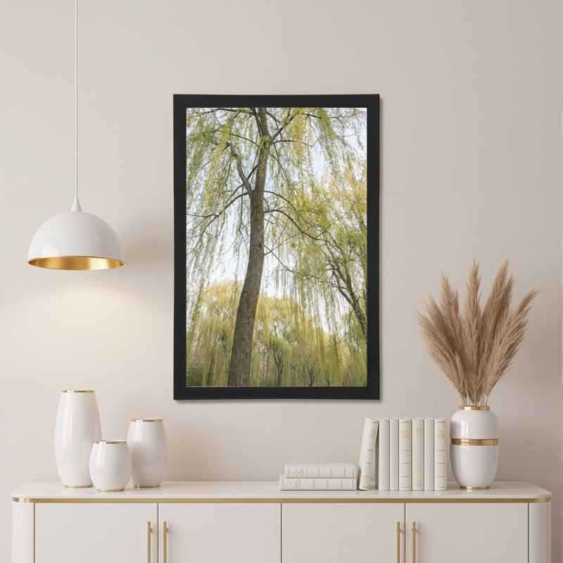 Willow Tree Nature Landscape, reproduction d'art sur toile tendue sur toile, ensemble de 1, H 18 po x l 12 po