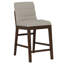 Tabouret de comptoir rembourré en bois massif