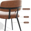 47cm H Upholstered Metal Accent in Brown-2119800708