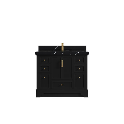 Alys 42'' Single Bathroom Vanity with Quartz Top