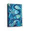 Cadre d'art tendu sur toile tendue «Teal Fish School with Swirling Waves» pour studio éclectique-630399217