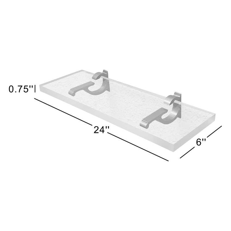 Ayaansh Acrylic Bracket Shelf, Chrome