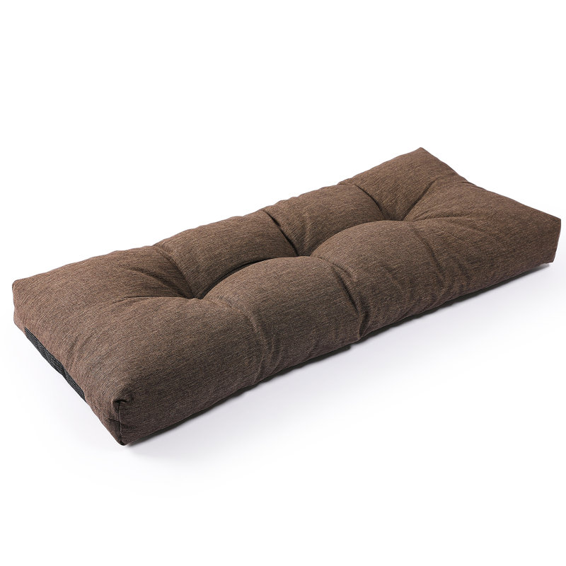 Coussin de banc en mousse viscoélastique antidérapante Sunxt, Châtaignier chiné, L 42 po x P 16 po
