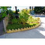 12'' H x 72'' W Tan Bamboo Lawn Edging