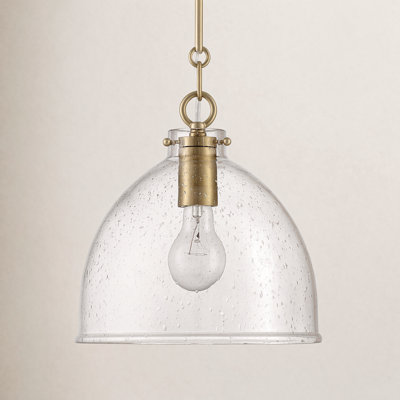 Dimmable Seeded Glass Single Light Pendant