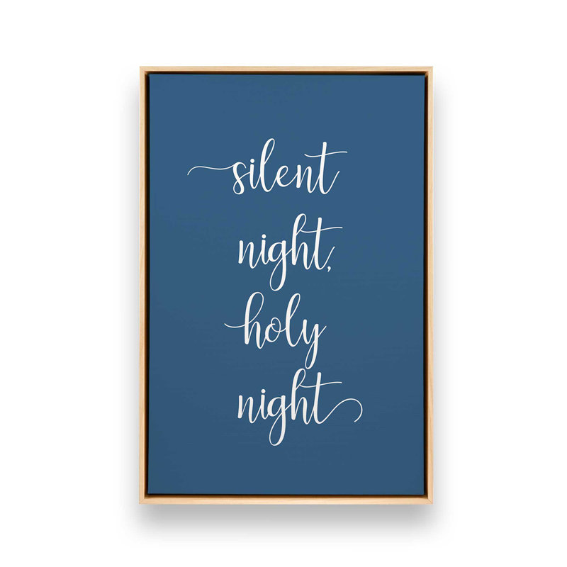 «Silent Night», reproduction d'art sur toile, H 18,75 po x l 12,75 po, Érable américain