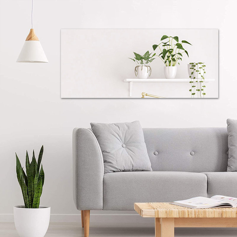 Kyann Flat Wall Mirror, 60 cm H x 200 cm W