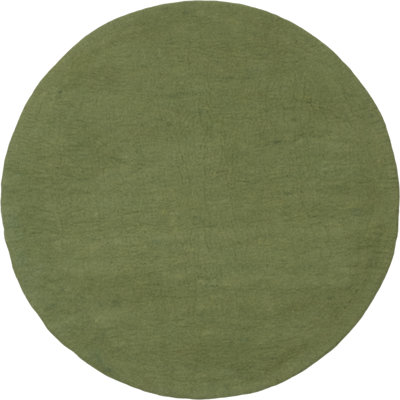 Round Wool Hand Woven Shag