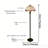 64"H Tiffany Style Floor Lamp with Stained Glass Shade and Resin Base-1023257590