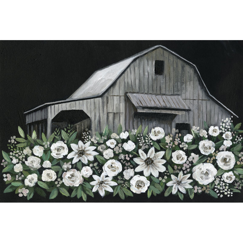 Flower Barn par échelle blanche, H 8 po x l 12 po