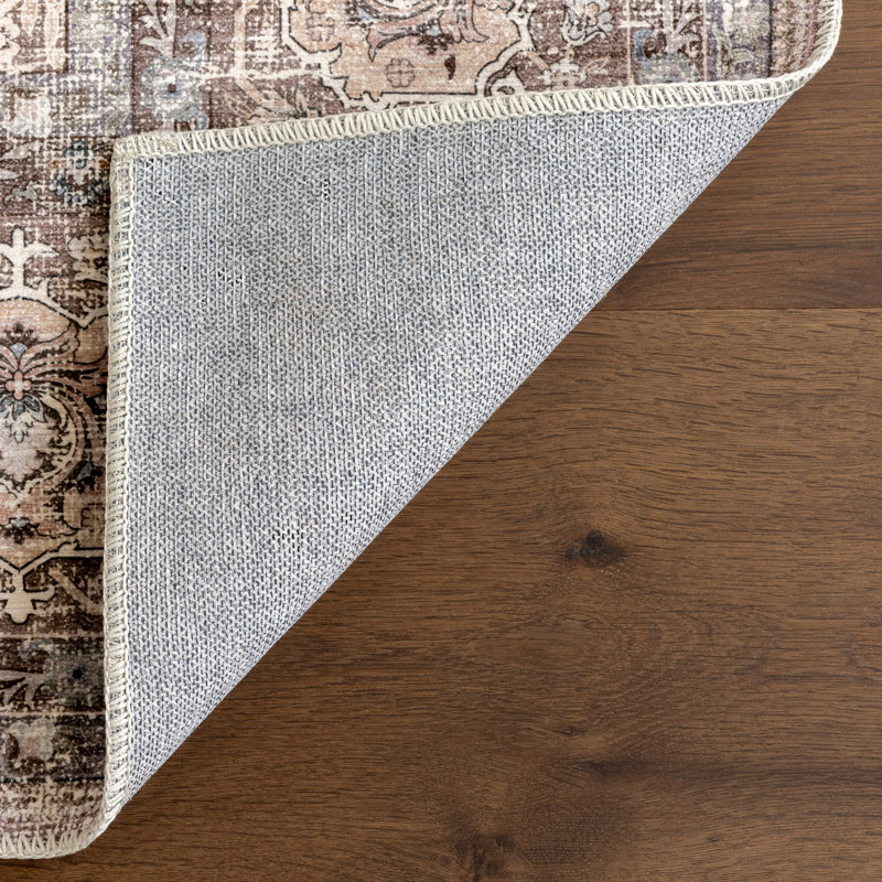 Kit Botanical SplashGuard Machine Washable Area Rug, Rectangle 5' x 8'