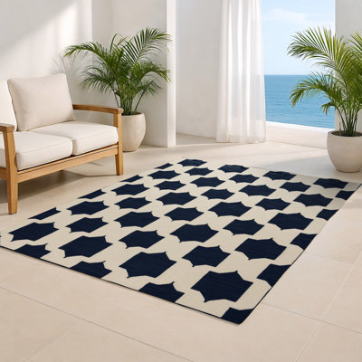Tapis intérieur et extérieur beige Trellis