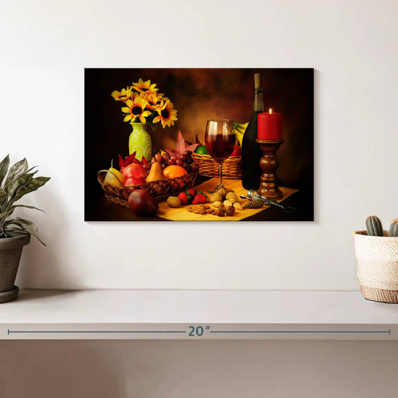 Yarlin Wine Fruit And Nuts, 8" H x 12" W