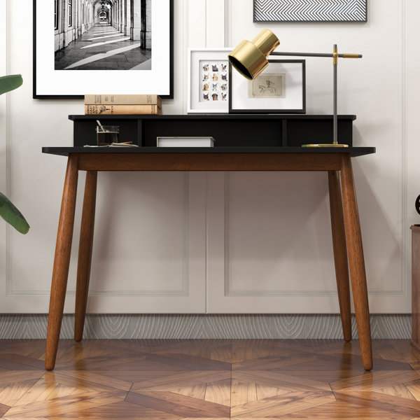 Lundquist Solid Wood Desk George Oliver Color: Brown