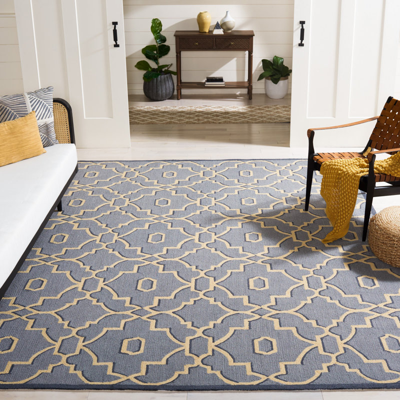 Four Seasons Hand Hooked Performance Geometric Rug, Rectangle 3'6" x 5'6"