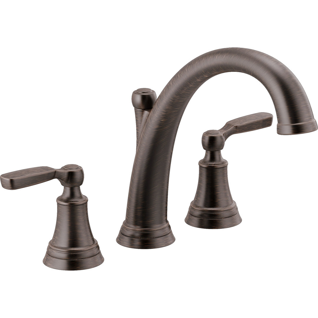 Double Handle Deck Mounted Roman Tub Faucet Trim Delta 