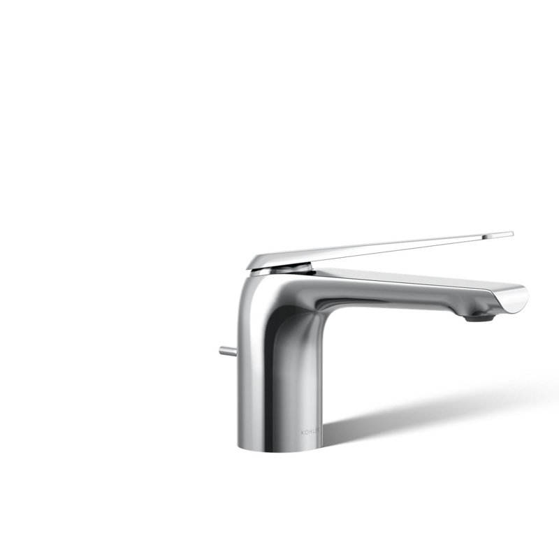 Robinet de lavabo de salle de bain à poignée simple Avid, Chrome poli