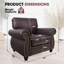 Chaise avec accoudoirs de style moderne 42 po avec pieds en bois massif-1415645754