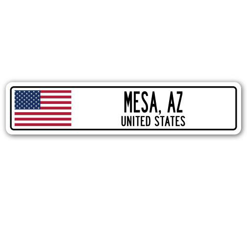 Plaque de rue Mesa, Arizona, États-Unis, H 4 po x l 18 po x P 1 po