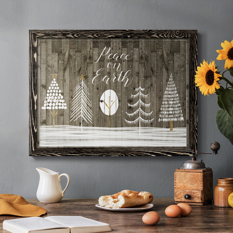 Boisé blanc, collection de Noël A, Noir, H 14 po x l 20 po x P 1,5 po