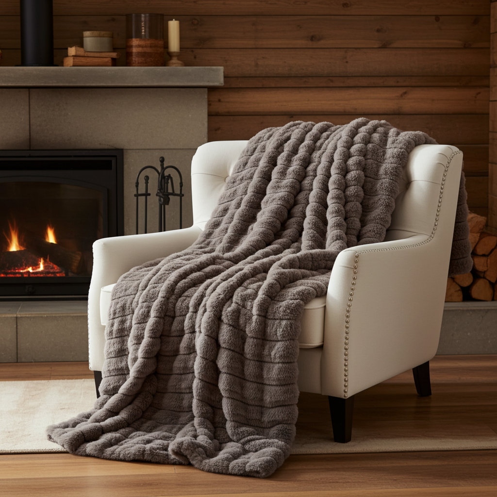 Mink Knitted Throw Blanket Plutus Brands