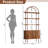 71" Tall Fluted Arched Bookshelf With Sliding Tambour Doors, Arched Bookshelf 4-tier Open Display Storage Shelf, Mid Century Modern Metal Curved Cabinet For Living Room, Home Office, Bedroom