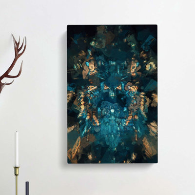 Mirror Reflection In Abstract - Wrapped Canvas Painting