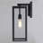 19.2 in. 1-Light Matte Black Hardwired Outdoor Wall Lantern Sconce